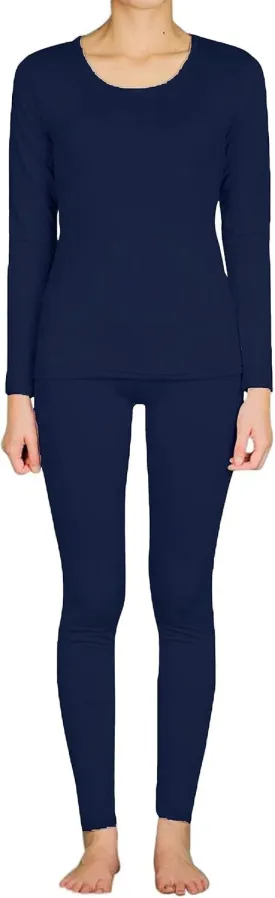 9M Women's Ultra-Soft Fleece Lined Thermal Base Layer Top & Bottom Underwear Set