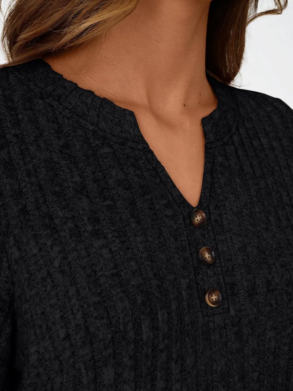 AUTOMET Womens Henley V Neck Long Sleeve Shirt Fall Dreesy Casual Tunic Loose Fit Top Sweater