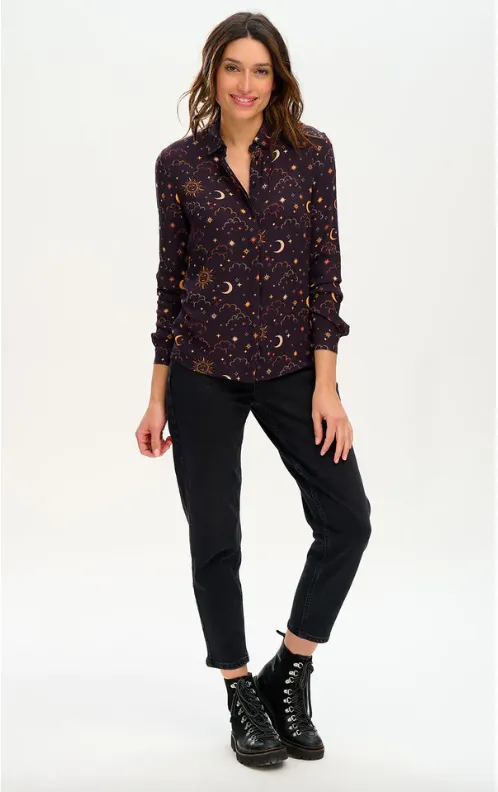 Catrina Shirt - Black Celestial Nights