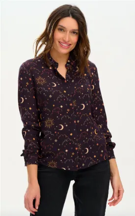 Catrina Shirt - Black Celestial Nights