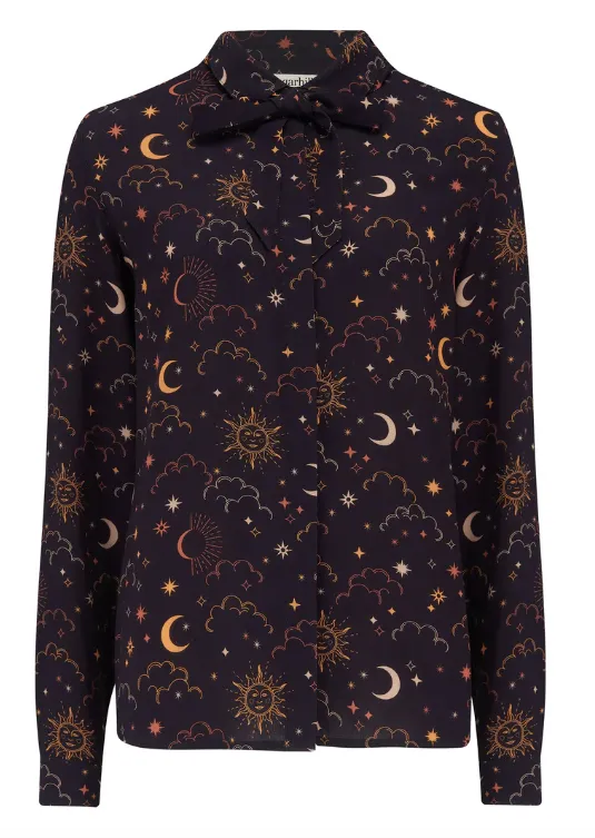 Catrina Shirt - Black Celestial Nights