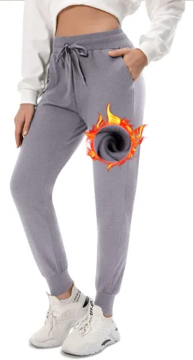 FULLSOFT Fleece Lined Sweatpants for Women-Women's Thermal Joggers with Pockets Lounge Leggings for Workout Running Winter