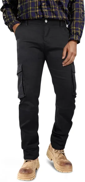 GINGTTO Men's Casual Cargo Pants Drawstring Elastic Waist Work Pants Hiking Jogger Multi Pockets