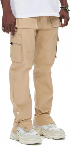 GINGTTO Men's Casual Cargo Pants Drawstring Elastic Waist Work Pants Hiking Jogger Multi Pockets