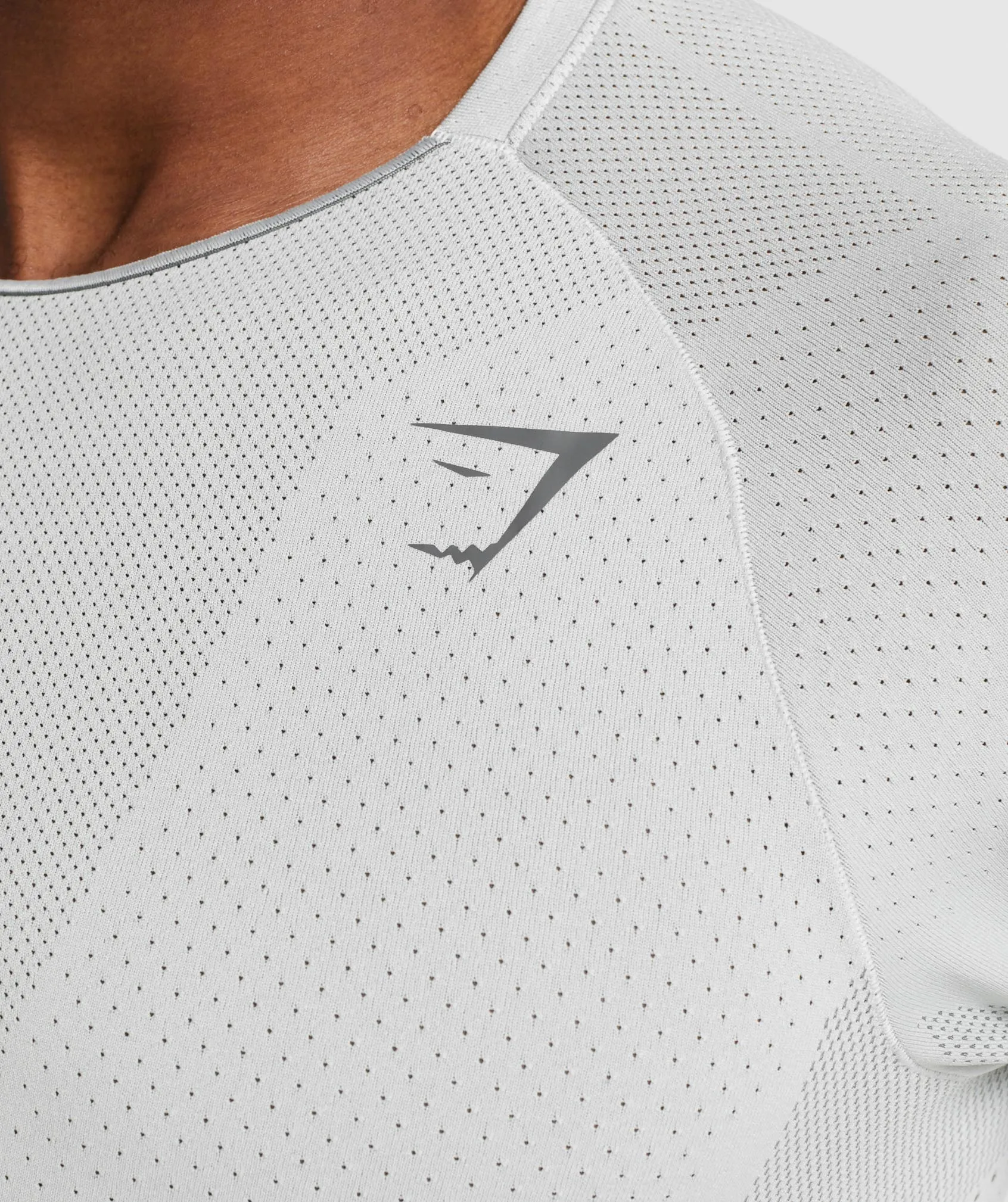 Gymshark Apex Perform T-Shirt - Light Grey/Charcoal