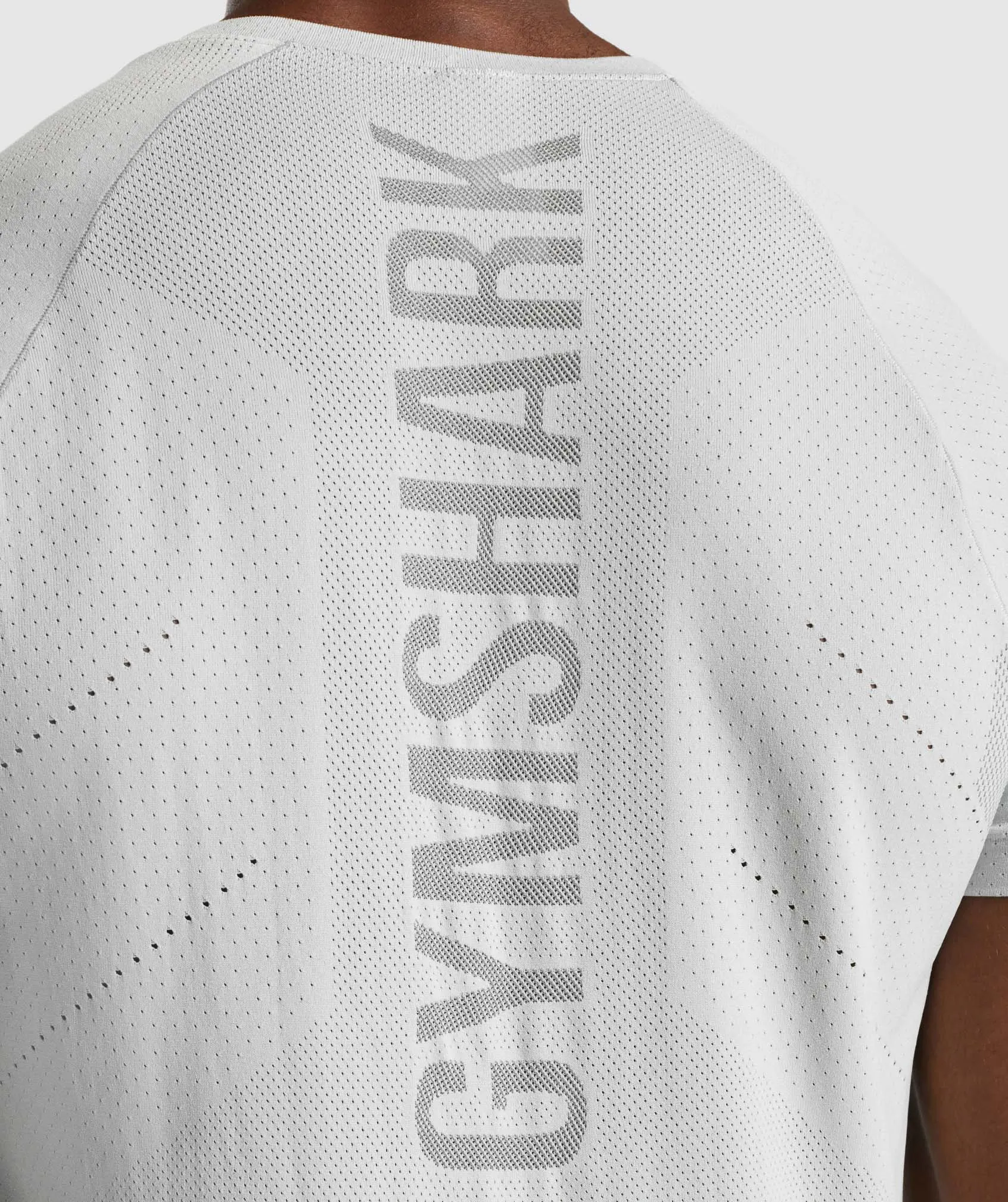 Gymshark Apex Perform T-Shirt - Light Grey/Charcoal