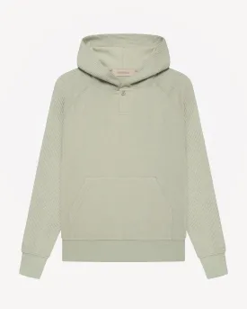 Kids' Henley Hoodie in Seafoam