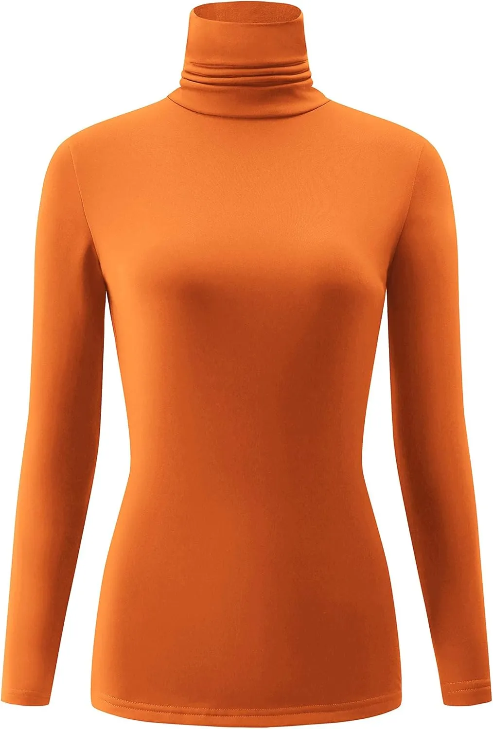 Kindcall Casual Turtleneck Tops Lightweight Long Sleeve Soft Thermal Shirts for Women