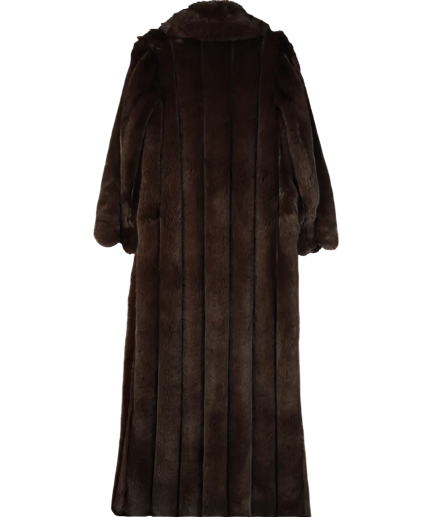 LOBA Brown Luciana Faux Fur Maxi Coat UK M