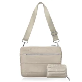 Set of Two Everyday Purse Essentials in Shimmer Beige