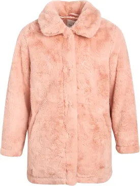 URBAN REPUBLIC Girls' Jacket- Long-Length Plush Faux Fur Teddy Overcoat