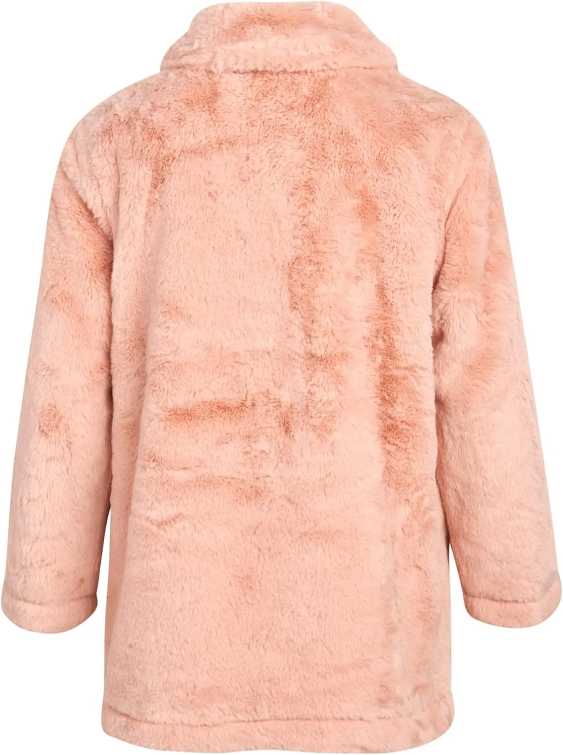 URBAN REPUBLIC Girls' Jacket- Long-Length Plush Faux Fur Teddy Overcoat