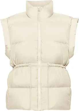 VAOYIU Womens Puffer Vest Adjustable Drawstring Waist Lightweight Quilted Zip Up Vest with Pockets