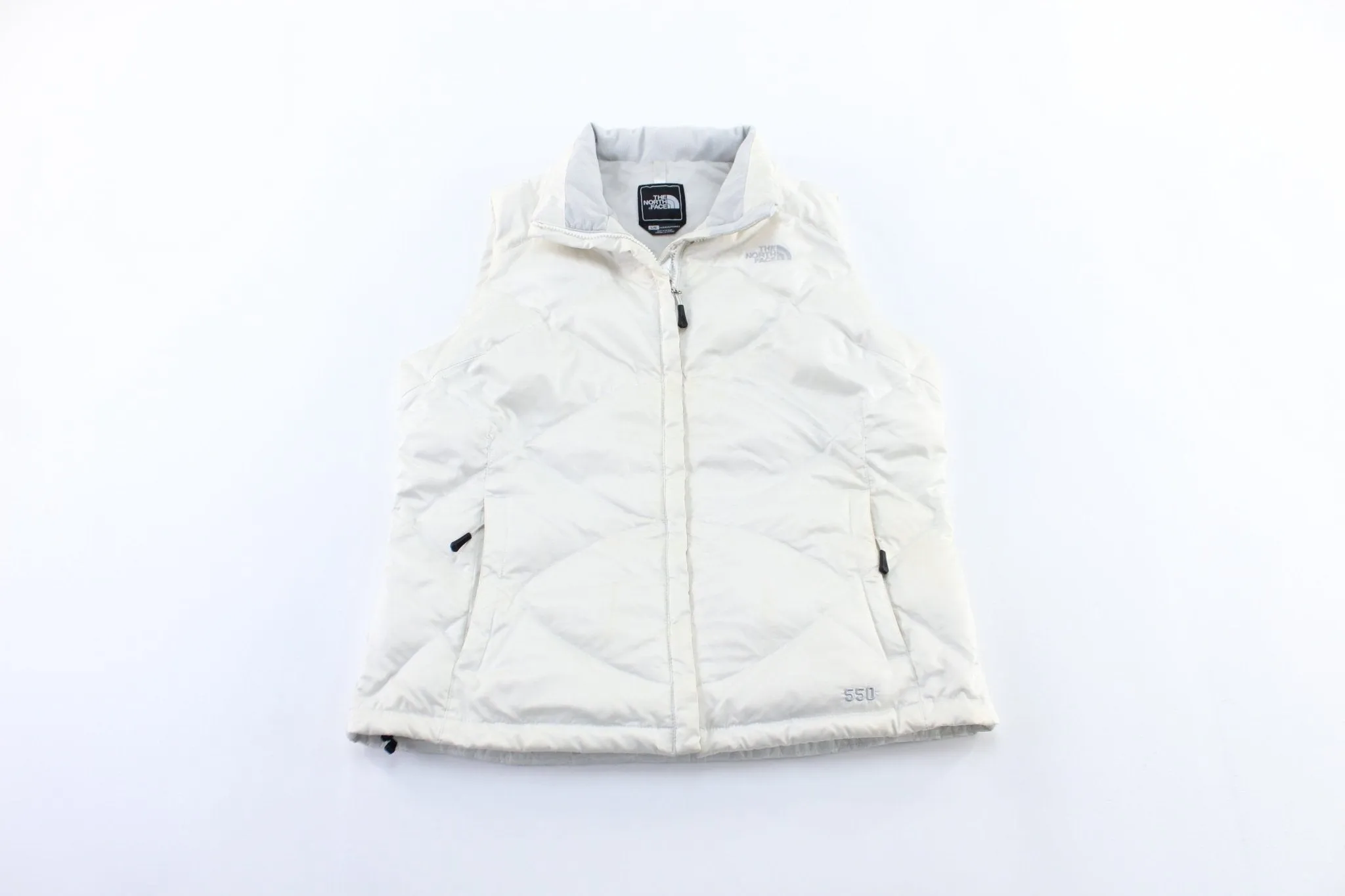 Women's The North Face Logo Embroidered White Vest