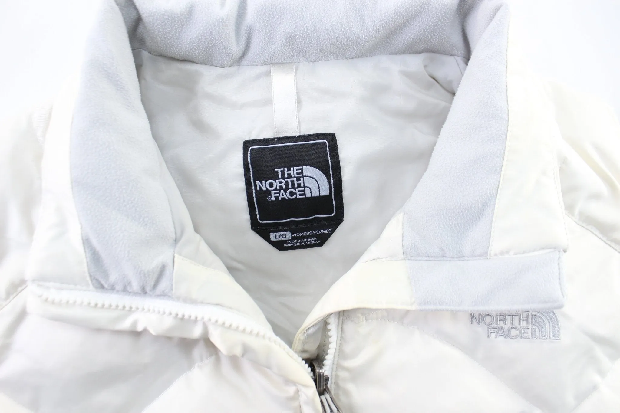 Women's The North Face Logo Embroidered White Vest
